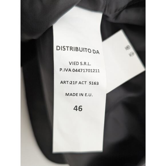 Actualee Black Blazer Mini Dress IT 46 US M 10 Four Button Sash Italian Designer - Picture 10 of 11